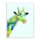 Stupell Industries Giraffe Abstract Shapes Blue Green Animal Design Wall Plaque